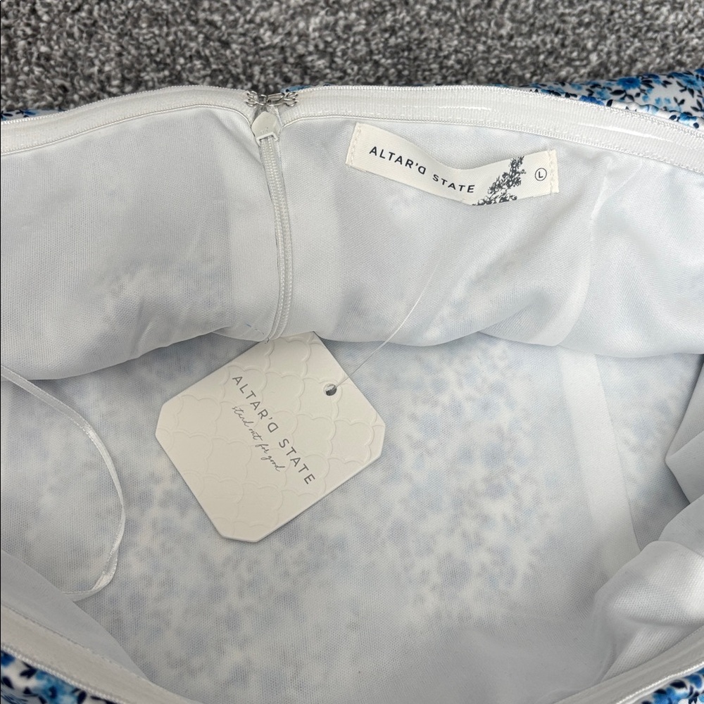 NWT Altar’d State Annalissy Floral Strapless Mini Dress Size Large - Picture 14 of 16